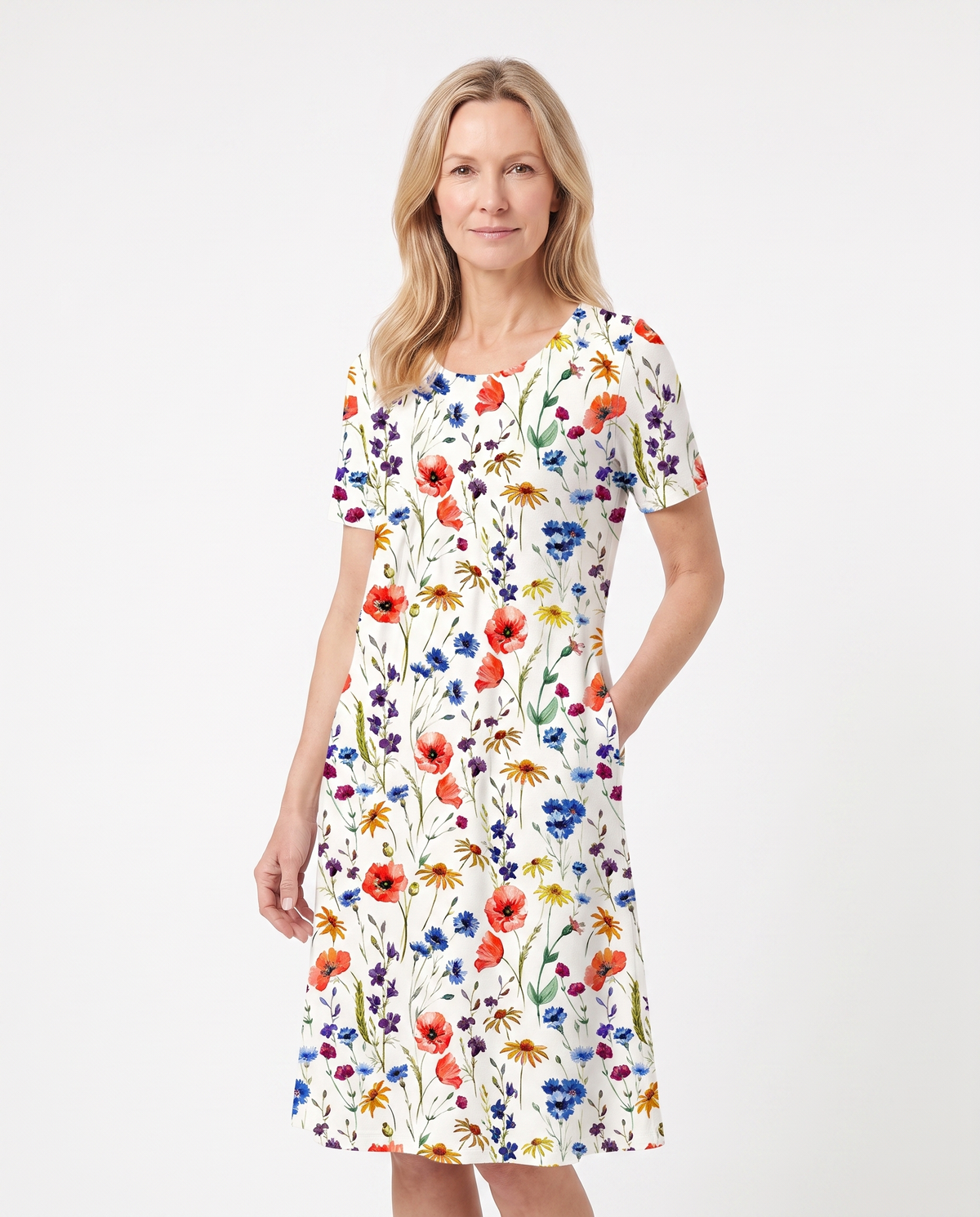 Stephanie | Elegant Pocket Midi Dress - Solfae