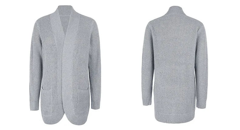 Stephanie | Elegant Waffle Knit Cardigan - Solfae