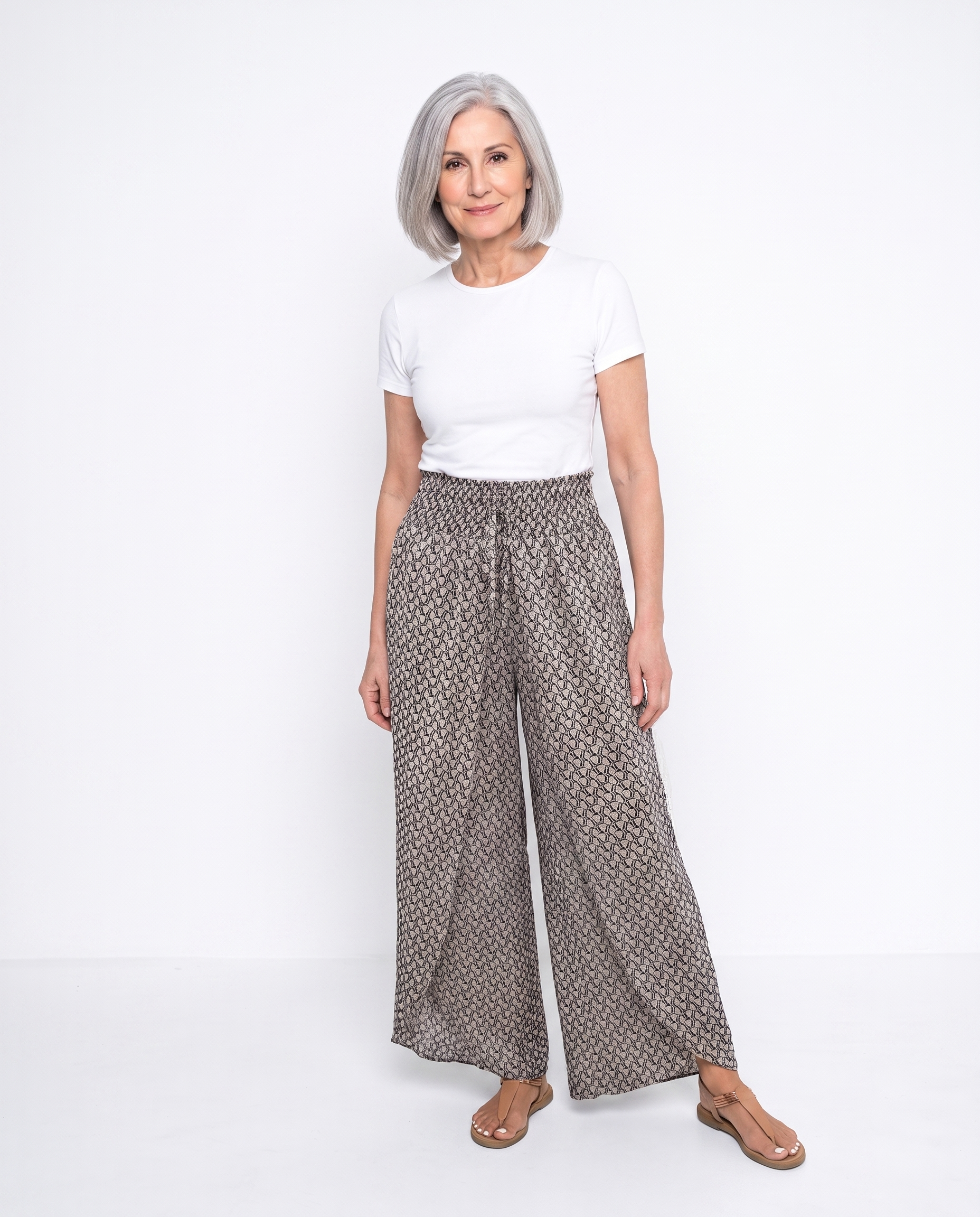 Stephanie | Elegant Wide-Leg Tailored Pants - Solfae