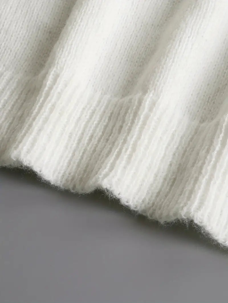 Stephanie | Feminine Ruffle Knit Sweater - Solfae