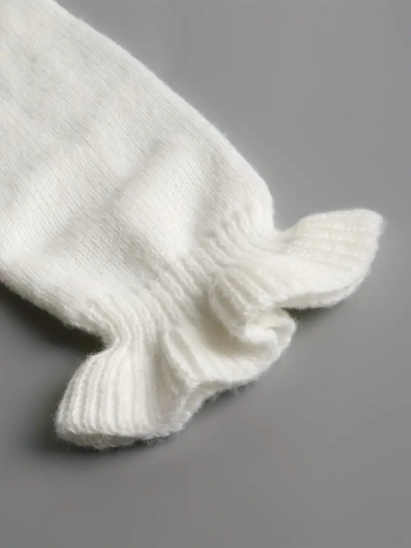 Stephanie | Feminine Ruffle Knit Sweater - Solfae