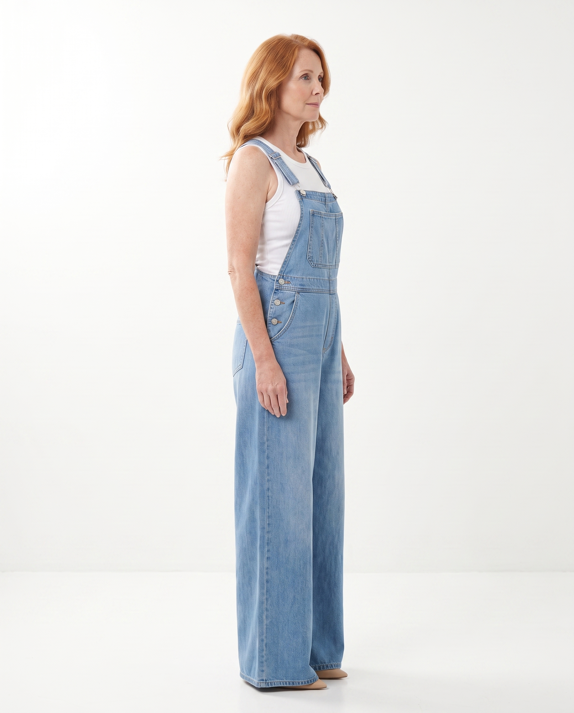 Stephanie | Flattering Denim Wide-Leg Jumpsuit - Solfae