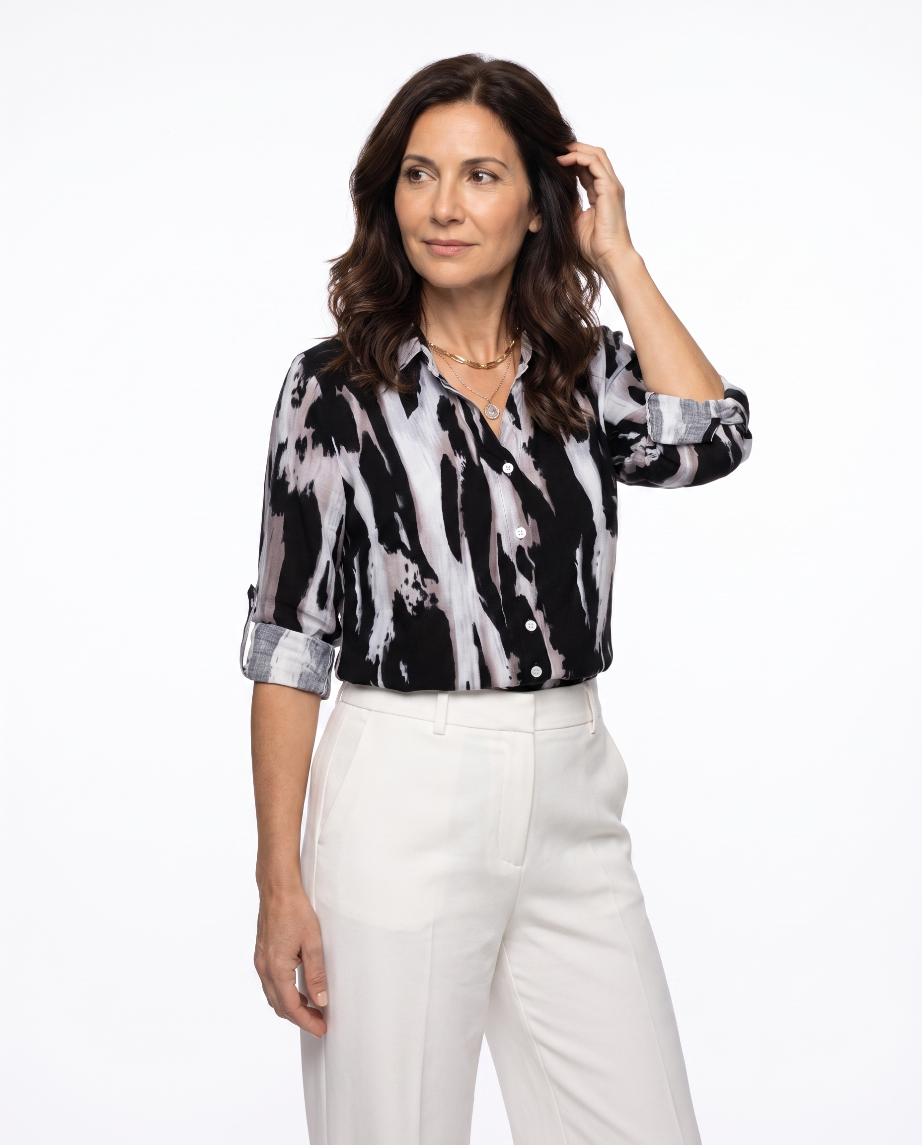 Stephanie | Stylish Abstract Blouse - Solfae
