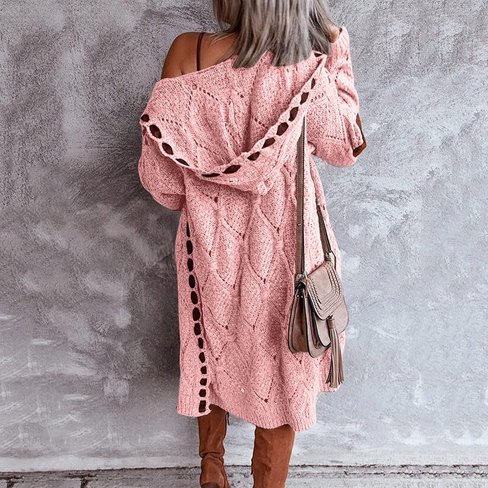 Stephanie | Stylish Hooded Cable Cardigan - Solfae