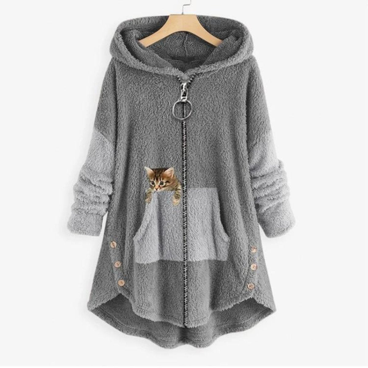 Stephanie | Stylish Hooded Cat Sweater - Solfae