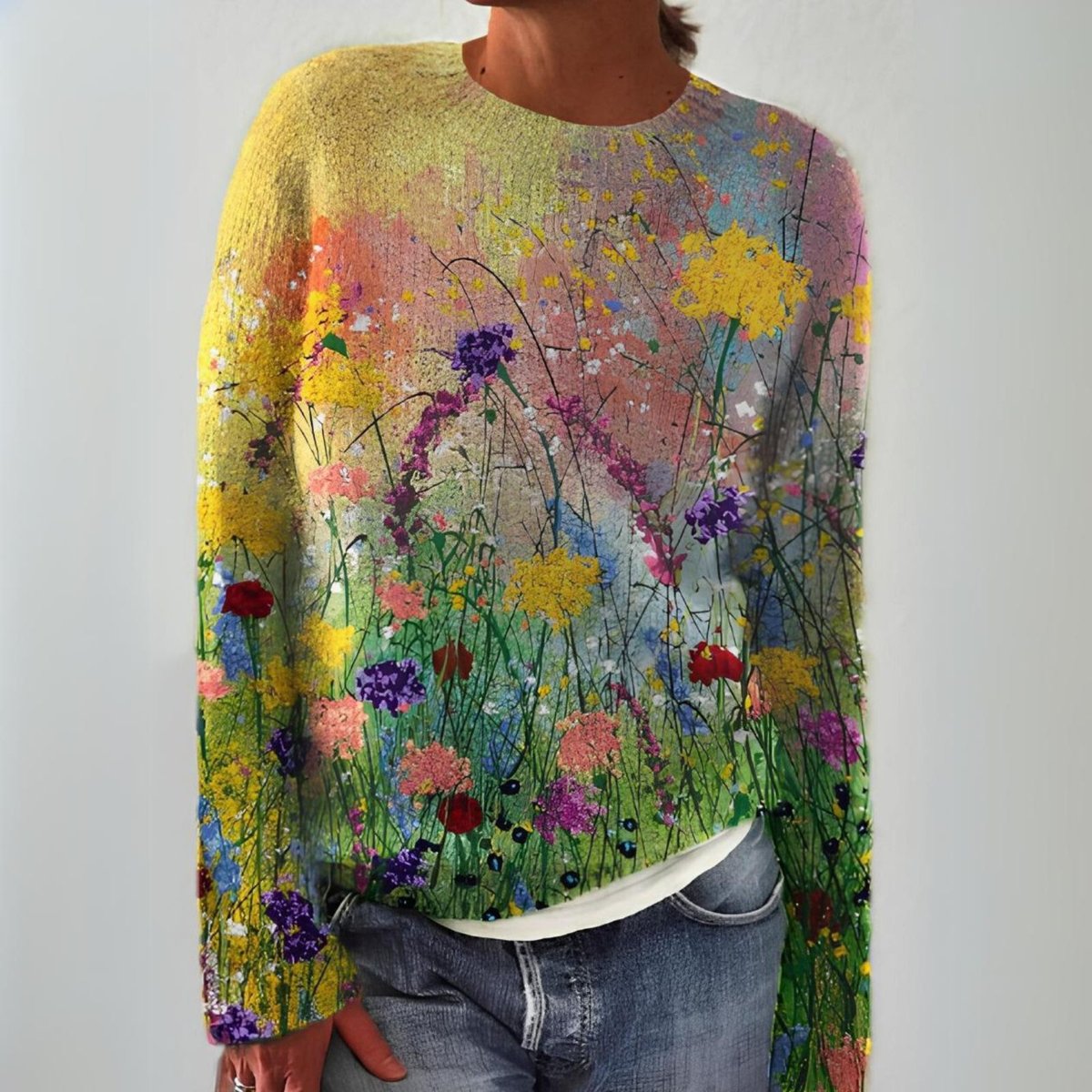 Stephanie | Vintage Wildflower Sweater - Solfae