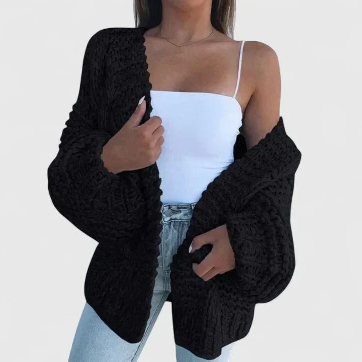 Vanessa | Elegant Chunky Cable Cardigan - Solfae